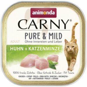 animonda Carny Nassfutter Katze Adult Pure and Mild Huhn mit Katzenminze 32x100 g