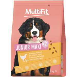 MultiFit Tockenfutter Hund Junior, Maxi, mit Geflügel & Reis 2.5 kg