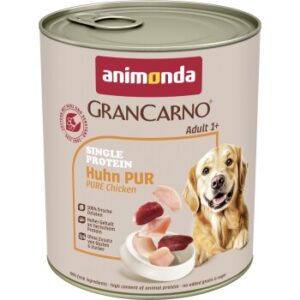 animonda GranCarno Single Protein Nassfutter Hund Adult, Huhn pur 12x800 g