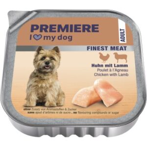 PREMIERE Finest Meat Nassfutter Hund Adult, Huhn mit Lamm 10x150 g