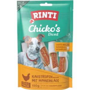 RINTI Chicko Dent Kaustreifen mit Huhn, Medium, 6 Stück, 150 g