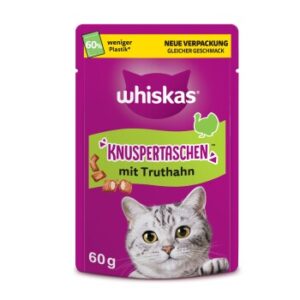 Whiskas Snacks, Knuspertaschen Truthahn 6x60 g
