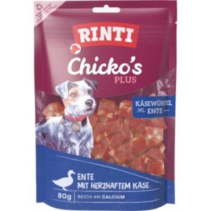 RINTI Chicko Plus Käsewürfel, mit Ente und Käse 12x80 g