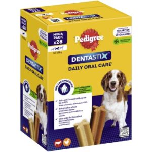 Pedigree Zahnpflege Dentastix Multipack 28 Stück für mittelgroße Hunde