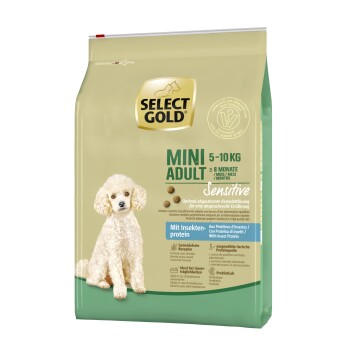 SELECT GOLD Sensitive Mini Adult Lachs & Kartoffel mit Insekten-Protein-Mischung 4 kg