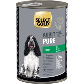 SELECT GOLD Pure Adult Hirsch 6x400 g