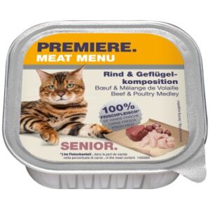 PREMIERE Meat Menu Senior Rind, Geflügel 16x100 g
