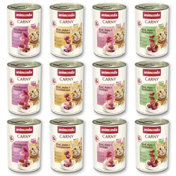 animonda Carny Nassfutter Katze Adult, Mixpaket Fleischauswahl 12x400 g Mixpaket 2