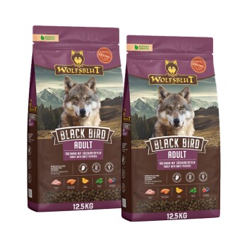 WOLFSBLUT Black Bird Trockenfutter Hund Adult 2x12.5 kg