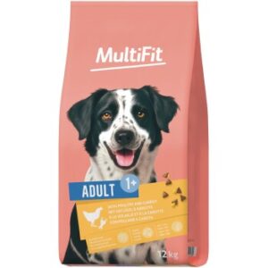 MultiFit Trockenfutter Hund Adult, mit Geflügel & Rüebli 12 kg