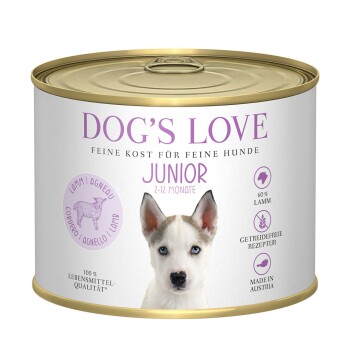 DOG'S LOVE Junior Lamm mit Kürbis 6x200 g