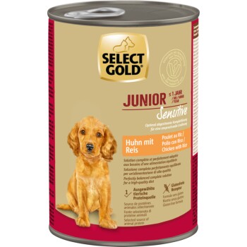 SELECT GOLD Sensitive Junior Huhn und Reis 24x400 g