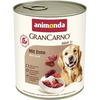 animonda GranCarno Original Nassfutter Hund Adult, Ente 6x800 g