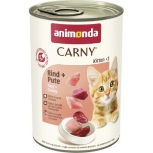 animonda Carny Nassfutter Katze Kitten Pute und Rind 12x400 g