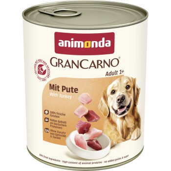 animonda GranCarno Original Nassfutter Hund Adult, Pute 24x800 g