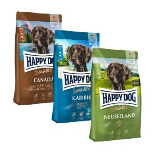 HAPPY DOG Sensible Probierpaket Länderreise 3x1kg Mixpaket 1
