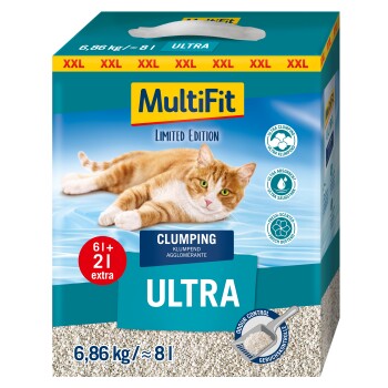 MultiFit Katzenstreu Ultra 6l + 2l Overfill