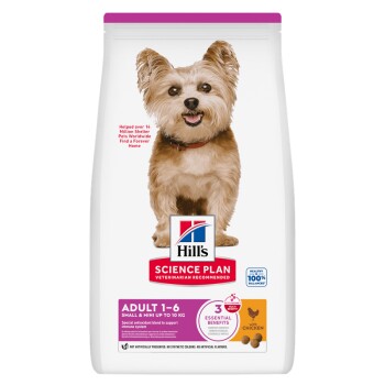 Hill's Science Plan Small & Miniature Adult 1-6 mit Huhn 2x6 kg