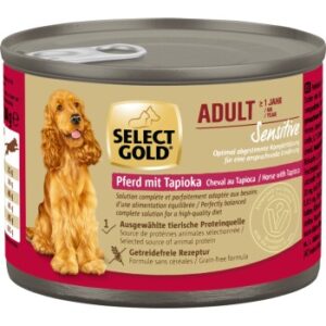SELECT GOLD Nassfutter Hund Sensitive Adult Pferd und Tapioka 6x200 g