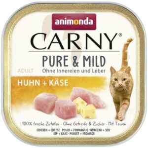 animonda Carny Nassfutter Katze Adult Pure and Mild Huhn und Käse 32x100 g