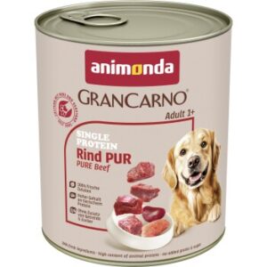 animonda GranCarno Single Protein Nassfutter Hund Adult, Rind pur 12x800 g