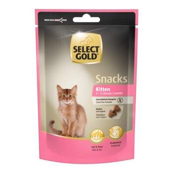 SELECT GOLD Snacks Kitten Huhn mit Joghurt 4x75 g
