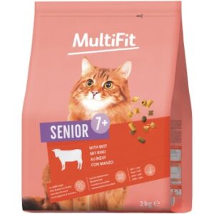 MultiFit Trockenfutter Katze, Senior, Rind 2 kg