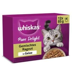 Whiskas Pure Delight Gemischtes Ragout in Gelee Multipack 12x85g