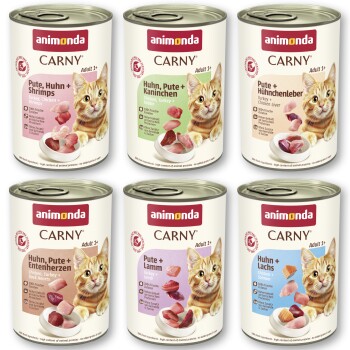 animonda Carny Nassfutter Katze Adult, Mixpaket 6x400 g