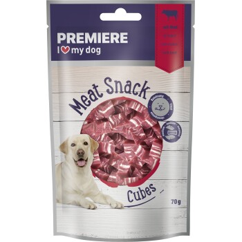 PREMIERE Meat Snack Cubes Hund, Rind 8x70 g