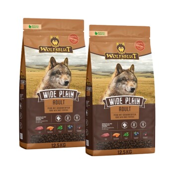 WOLFSBLUT Wide Plain Trockenfutter Hund Adult 2x12.5 kg