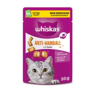 Whiskas Snacks, Anti-Hairball, Huhn 6x50 g