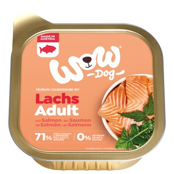 WOW Nassfutter Hund Adult Lachs 11x150 g