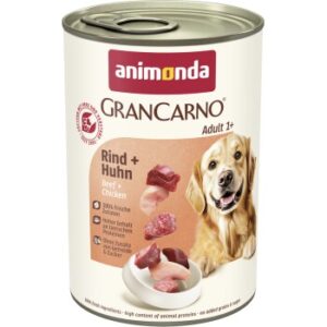 animonda GranCarno Original Nassfutter Hund Adult, Rind und Huhn 12x400 g