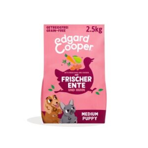 Edgard & Cooper Trockenfutter für Hunde, Junior, frische Freilaufente & Huhn 2.5 kg