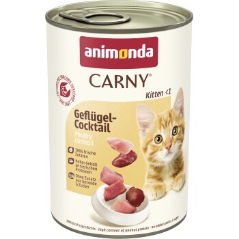 animonda Carny Nassfutter Katze Kitten Geflügel Cocktail 12x400 g