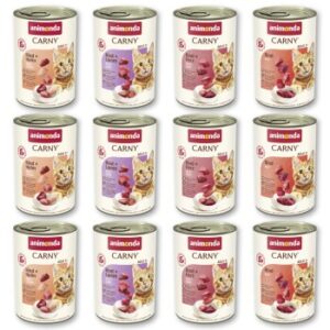animonda Carny Nassfutter Katze Adult, Mixpaket Fleischauswahl 12x400 g Mixpaket 1