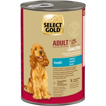 SELECT GOLD Nassfutter Hund Sensitive Adult Insekten 6x400 g