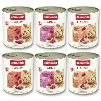 animonda Carny Nassfutter Katze Adult, Mixpaket 6x800 g Mixpaket 1