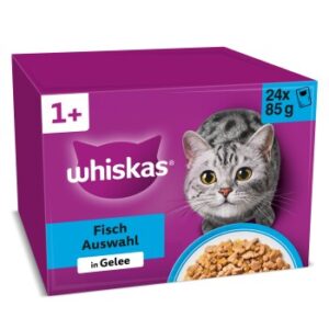 Whiskas Multipack 1+ Fisch Auswahl in Gelee 24 x 85g
