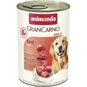 animonda GranCarno Original Nassfutter Hund Adult, Rind pur 12x400 g