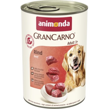 animonda GranCarno Original Nassfutter Hund Adult, Rind pur 6x400 g