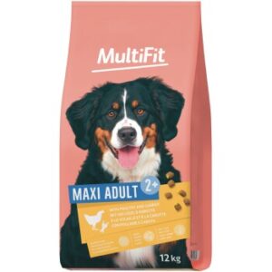 MultiFit Trockenfutter Hund Adult, Maxi, mit Geflügel & Karotte 12 kg