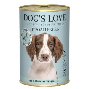 DOG'S LOVE Nassfutter Hund, Adult, Hypoallergen Ente 6x400 g