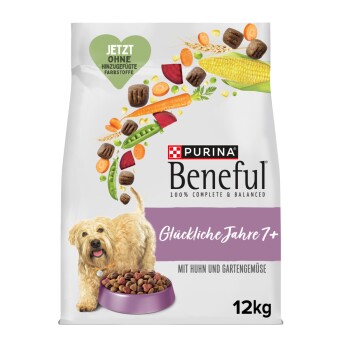 Beneful Purina Glückliche Jahre 7+ mit Huhn und Gartengemüse 12 kg