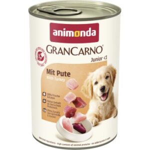animonda GranCarno Original Nassfutter Hund Junior, Pute 6x400 g