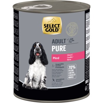 SELECT GOLD Pure Adult Pferd 12x800 g