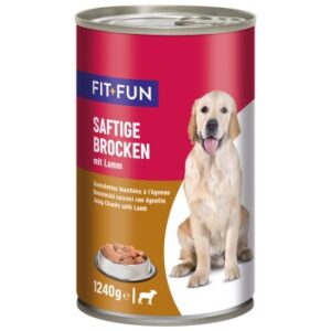 FIT+FUN Nassfutter Hund Audlt, Ragout, Lamm 6x1.24 kg