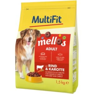 MultiFit Mellos Trockenfutter Hund Adult, Rind und Karotten 1.5 kg