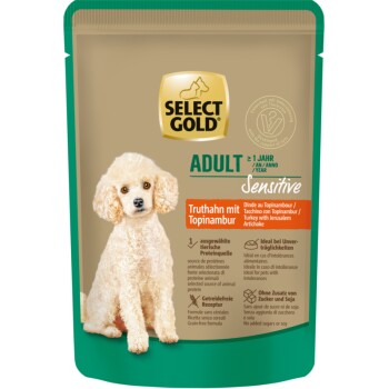 SELECT GOLD Nassfutter Hund Sensitive Adult Truthahn mit Topinambur 12x100 g